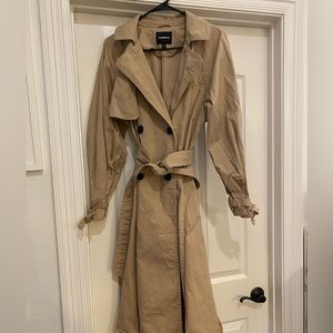 Express trench coat tan size medium with belt